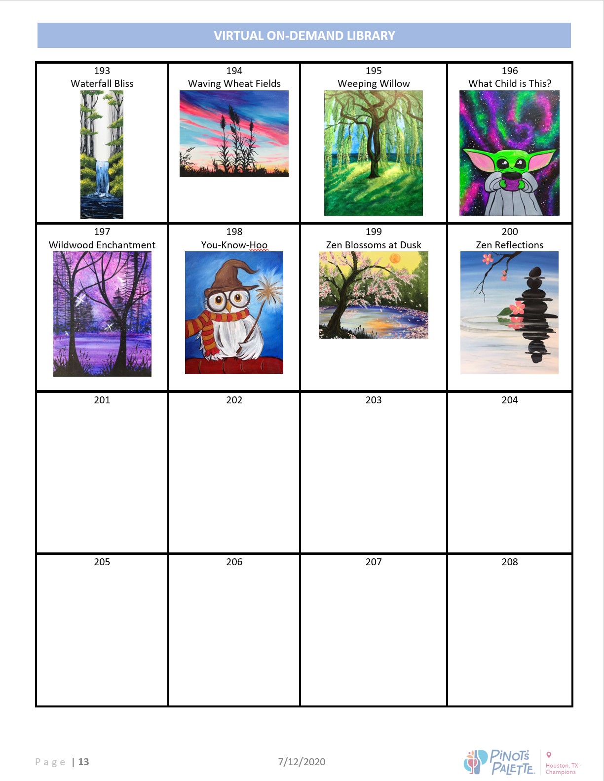 VIRTUAL ON-DEMAND CATALOG OF 200+ PAINTINGS IN OUR SHOP (ART SUPPLIES)